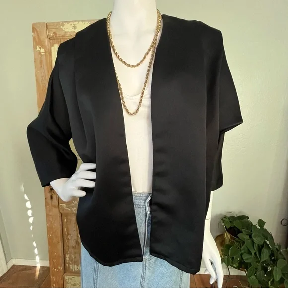 David Benjamin Women’s Vintage Outerwear Size M Layering Blazer Short Kimono - Picture 2 of 13
